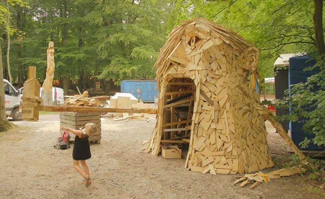 I Create Giant Sculptures From Scrap Wood